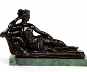 Skulptūra "Sieviete", Autor darbs, Tēlnieks -  Tomasso Compaiola, Bronza, Marmors, Itālija, 20. gs. sākums