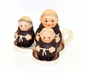 Set of spicery dish "Monk", Porcelain "Hummel & Goebel", the 50ties of 20th cent., West Germany