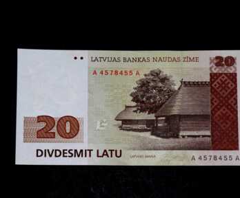 Banknote "20 Latu", 1992. gads, Latvija