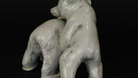 Figurine "Bears", Porcelain, Riga ceramics factory, Molder - Elmars Rivoshs