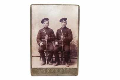 Photography "Soldiers", Russian Empire, 15x11.5 cm