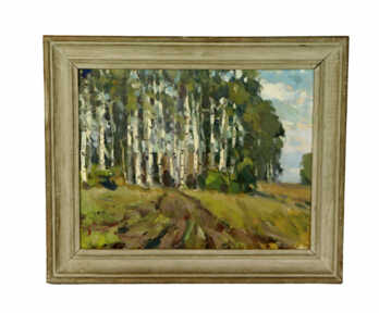 Glezna (Audekls, Eļļa), 1957. gads, Latvija, 50.5x42 cm