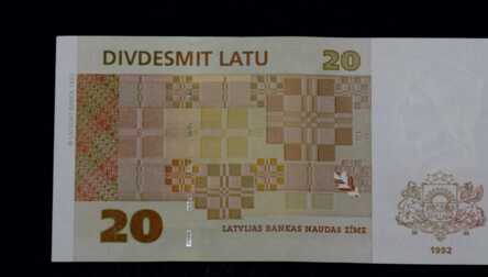 Banknote "20 Latu", 1992. gads, Latvija