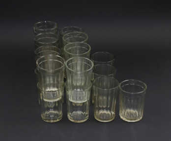 Faceted glasses (20 pcs.), Glass, USSR