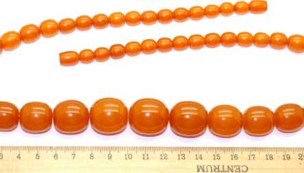 Amber Necklace, from pressed amber, USSR, Weight: 67.29 Gr.