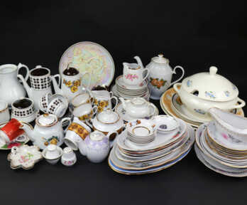 Tableware, Partnership of the fabric of M.C.Kuznetsov, Riga porcelain factory, Riga porcelain-faience factory