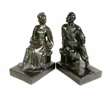 Statuetes / Grāmatu turētāji, Keramika, Kaunas kombināts "Daile", Lietuva (PSRS), Augstums: 21 cm