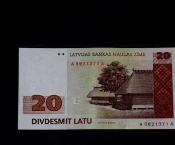 Banknote "20 Latu", 1992. gads, Latvija