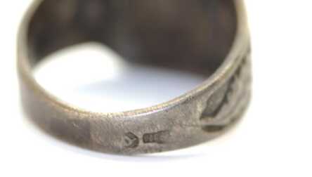 Ring, Silver, 875 Hallmark, Size: 18.5 mm, Weight:7.14Gr.