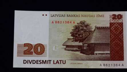 Banknote "20 Latu", 1992. gads, Latvija