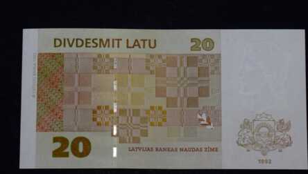 Banknote "20 Lats", 1992, Latvia