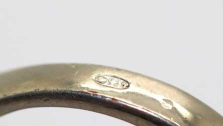 Ring, Silver, 925 Hallmark, Size: 19 mm, Latvia, Weight: 17.98 Gr.