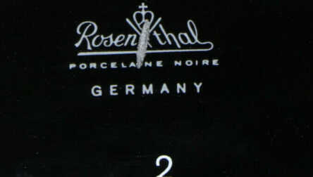 Liela vāze, Zeltījums, Melnais porcelāns "Rosenthal", Vācija, Augstums: 29 cm