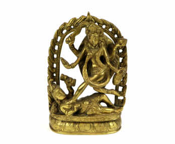 Figurine "Kali and Shiva", Bronze, India, Weight: 1589 Gr.
