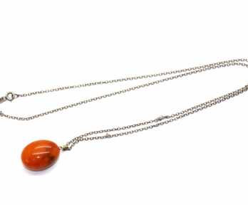 Pendant, Amber, Honey color of Amber, Weight: 5.59 gr