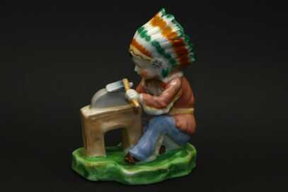 Figurine "Young Indian", Porcelain, "Ardalt", Japan, Height: 11.5 cm