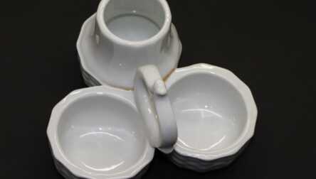 Set of spicery dishes, Porcelain, M.S. Kuznetsov manufactory