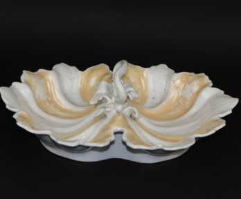Dekoratīva vāze / Augļu trauks, Porcelāns, Augstums: 9 cm, 33.5x26 cm