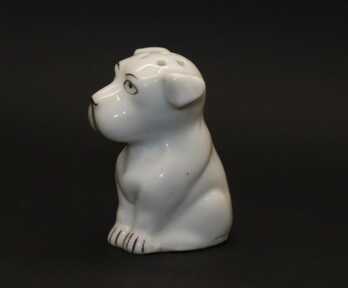 Statuete / Sāls trauciņš, "Suns" Porcelāns, J.K.Jessen rūpnīca, 20 gs. 30tie gadi, Rīga (Latvija)