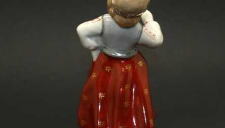 Figurine "Girl in a folk costume", Porcelain, 1st grade, Riga porcelain-faience factory, Riga Latvia