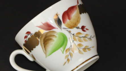 Kafijas servīze, Roku gleznojums, Zeltījums, Porcelāns, LFZ - Lomonosava porcelāna rūpnīca, PSRS