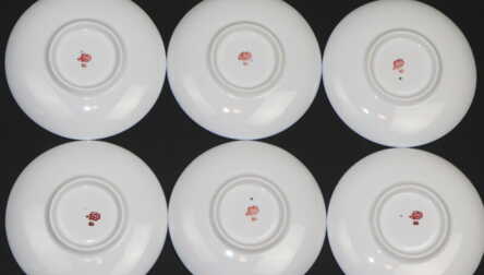 Coffee pairs (6 pcs.), Guilding, Cobalt, Porcelain, LFZ - Lomonosov porcelain factory, USSR