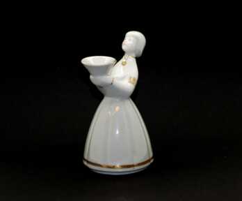 Figurine - candlestick "Ilga", Porcelain, Sculptures work, Molder - Ilga Vanaga, Riga porcelain factory, the 60ies of 20th cent., Riga (Latvia)