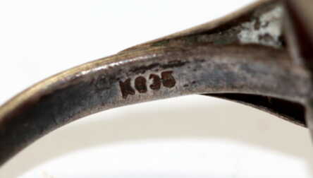 Ring, Silver, 835 Hallmark, Size: 16.3 mm, Weight: 2.95 Gr.