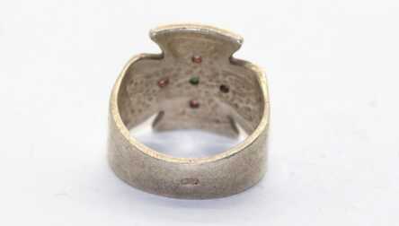 Ring, Silver, 925 Hallmark, Size: 19 mm, Weight: 8.91 Gr.