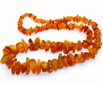 Necklace, Amber, Honey color of Amber, Weight: 78.96 Gr.