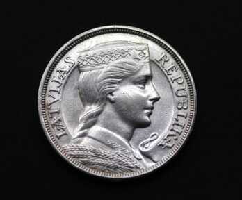 Coin "5 Lats", 1931, Silver, Latvia