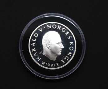 Monēta "50 Kronas", Sudrabs, 1992. gads, Norvēģija