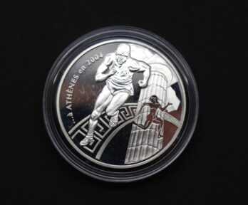 Monēta "1½ eiro. Pjērs de Kubertēns", Sudrabs, 2003. gads, Francija