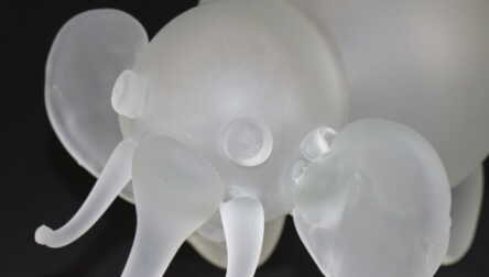 Figūriņa “Zilonis”, Matēts stikls, Augstums: 14 cm