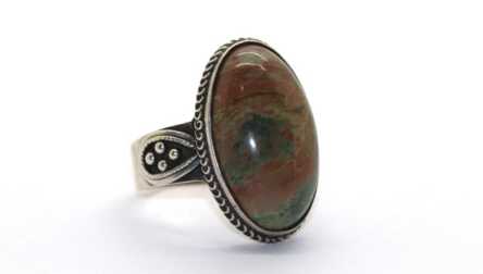 Ring, Silver, 875 Hallmark, Size: 19 mm, Weight: 10.30 Gr.
