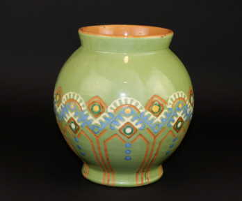 Vase, Ceramics, Author - Elza Zariņa, M.S. Kuznetsov manufactory, the 34-40ties of 20th cent., Riga (Latvia), Height: 21.5 cm
