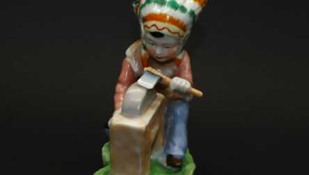 Statuete "Jaunais indiānis", Porcelāns,"Ardalt", Japāna, Augstums: 11.5 cm