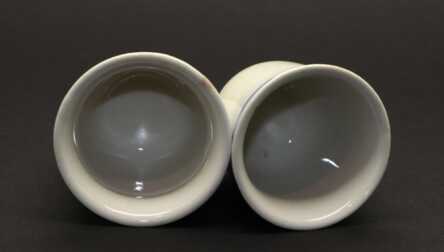 Small glasses, Porcelain, Riga porcelain factory, Riga (Latvia), Height: 5.5 cm