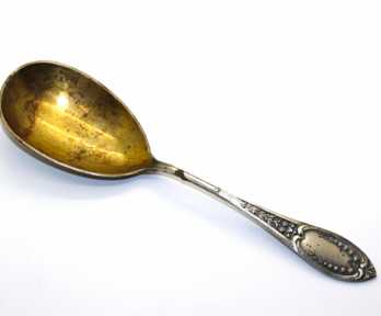 Spoon, Silver, 875 Hallmark, Latvia, Weight: 86.22 Gr.