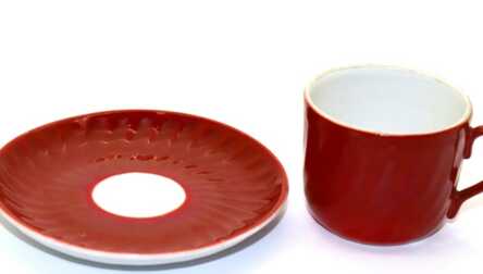 Coffee pair, Porcelain, Riga porcelain and faience factory, Riga (Latvia)