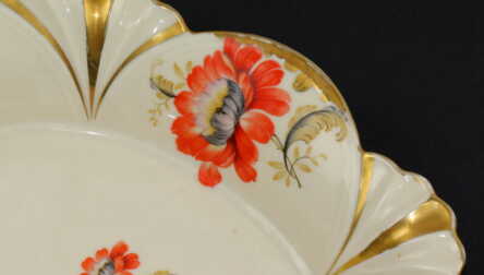 Candy bowl, Gilding, Porcelain "Eschenbach Bavaria", Ivory, Germany
