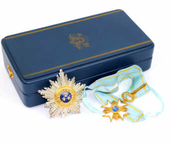 Комплект Ордена Трёх Звёзд 2-я степень, ювелирная мастерская Миканса "Kalvis", Латвия, 90-е годы 20-го века