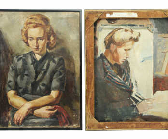 Autors - "Vilis Valdmanis", Glezna "Sievietes Portrets" (Audeklis, Eļļa), 1938 gads, Latvija, 62x79 cm