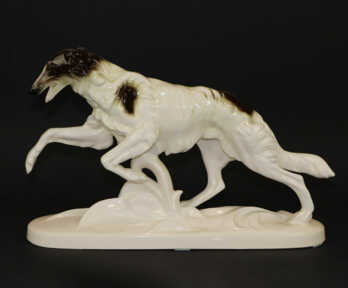 Figurine "Greyhound", Porcelain, "Hertwig & Co (Hertwig Katzhutte)", Germany