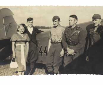 Fotogrāfija, Lidmašīna, 20.gs. 40ie gadi, Latvija, 12.5x8 cm