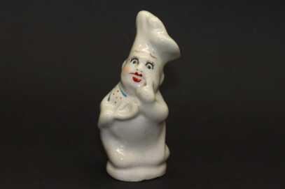 Figurine / Salt-cellar "Cook", Porcelain, Height: 10.5 cm