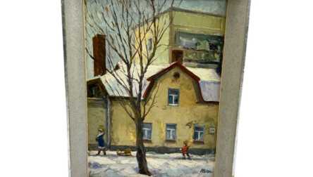 Painting (Cardboard, Oil), 1984, USSR, 40x30 cm