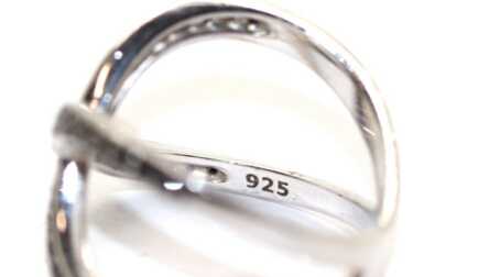 Ring, Silver, 925 Hallmark, Size: 18 mm, Weight: 4.53 Gr.