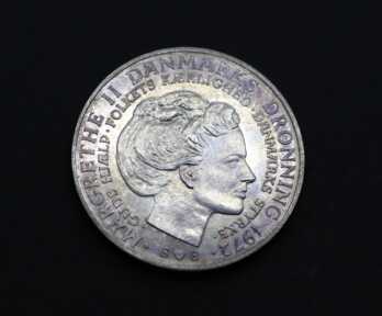 Monēta "10 Kronas", Sudrabs, 1972. gads, Dānija