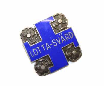 Badge "Lotta Svärd", Silver, 813 Hallmark, No. 97752, Finland